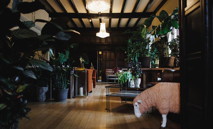 A hotel restaurant.